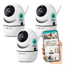 Kit 3 Camaras Seguridad GEOTEK Ip 1080p Wifi Vision Nocturna Deteccion de Movimientos Motorizada