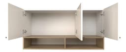 Alacena 1,15 Mts 3 Puertas 2 Estantes Olmo Everest Melamina Mueble Cocina Guardado Organizador Denspensa Moderna Hogar Home Collection