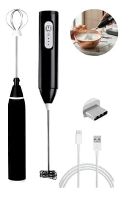 Batidor Espumador Leche Cafe Electrico Usb Recargable 2 En 1