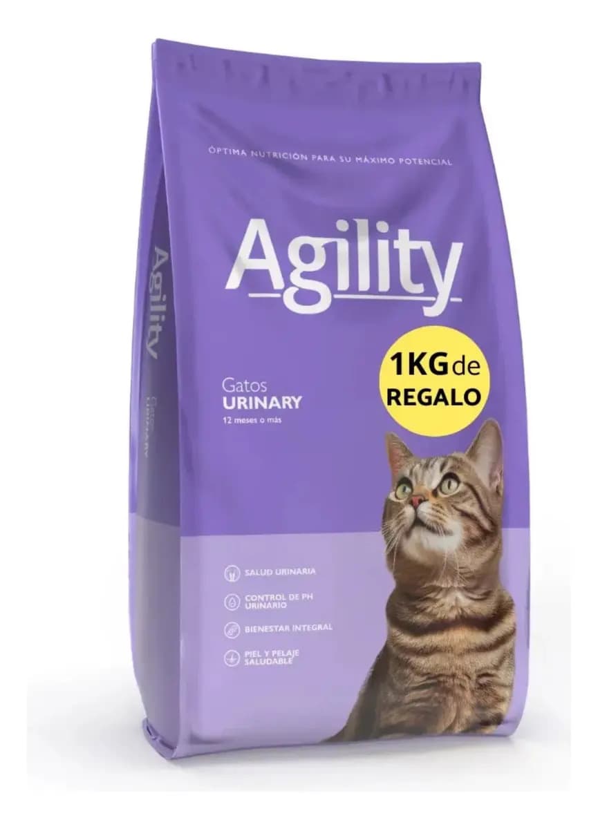 Alimento Agility Premium Urinary para gato adulto sabor mix pack x 2 unidades de 11 kg
