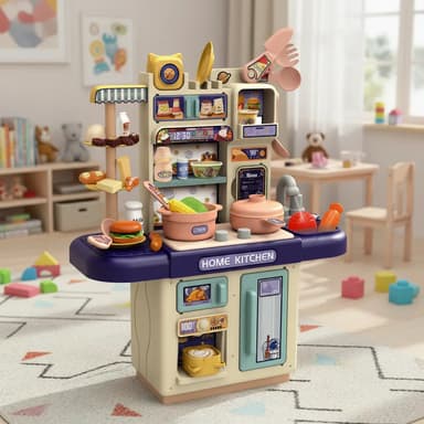 Cocina De Juguete Little kitchen Para Niños Rondi 9328 Beige