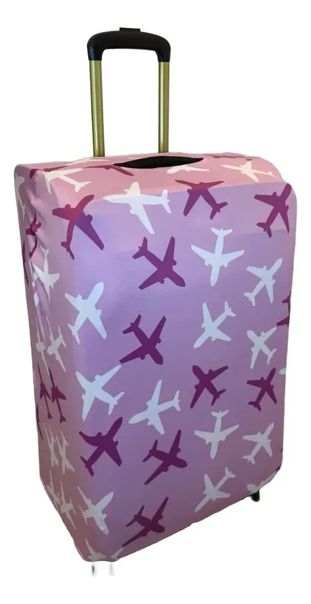 Fundas Cubre Valijas Diseños Surtidos Los Tamaños Color Viaje Rosa Mediano