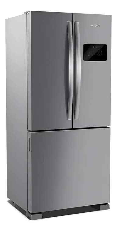 Heladera No Frost Whirlpool French Door 554L Acero Inoxidable Freezer Inferior