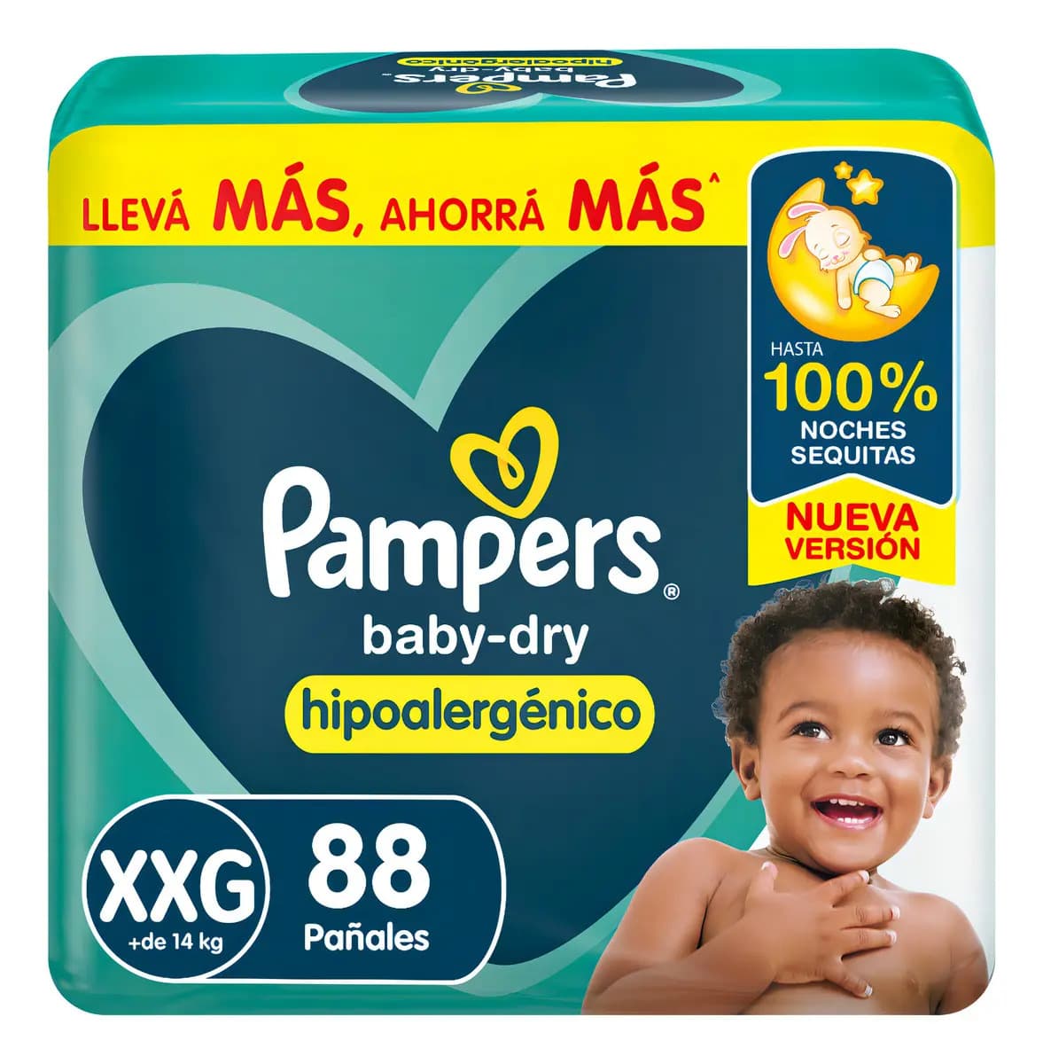 Pañales Pampers Baby-Dry XXG x 88 Unidades