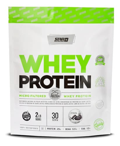 Star Nutrition Whey Protein 2 Lb (908g) Sabor Cookies And Cream Doypack
