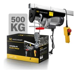 Malacate Aparejo Eléctrico HK HARD KRAFT 500kg 12m Doble Gancho Montacargas