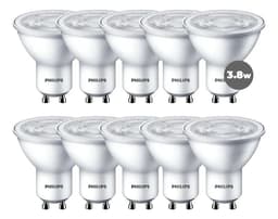 Pack X10 Dicroicas Led Philips Gu10 5w = 50w Calidas Frias Luz Fría (6500k)