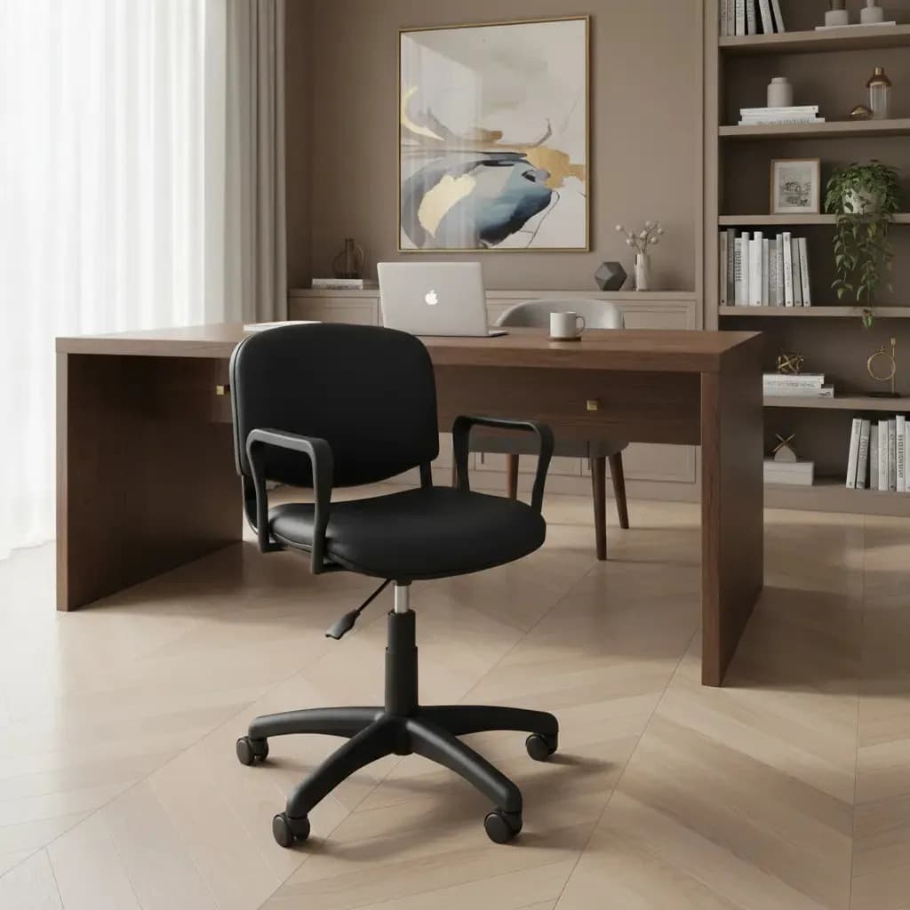 Sillon Escritorio Pc Adolescentes Color Negro Material Del Tapizado Tela