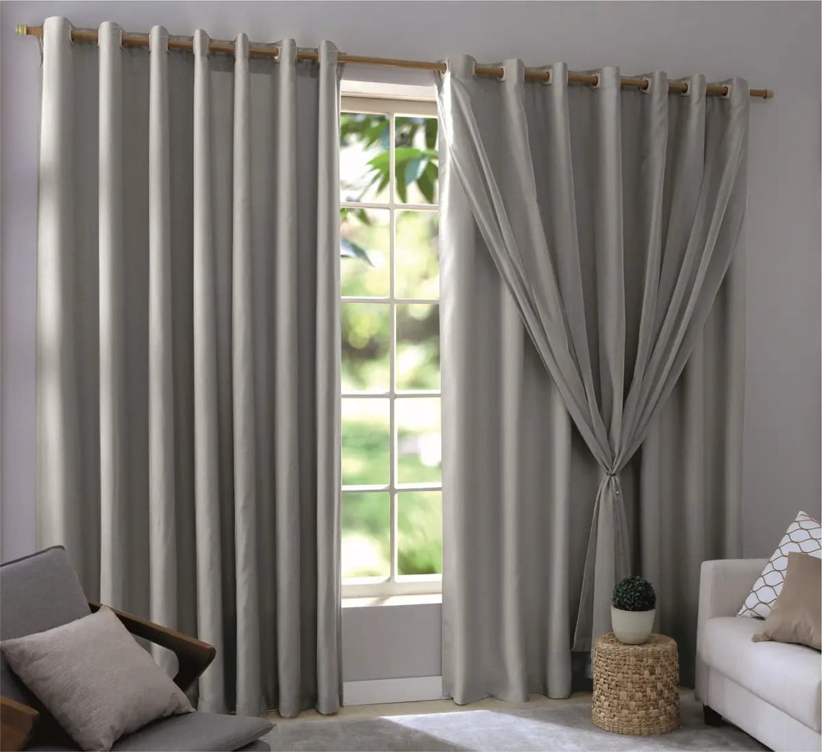 Mc Cortinas Blackout Color Gris