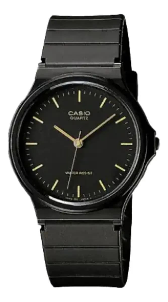 Reloj pulsera Casio MQ-24 con correa de resina color negro