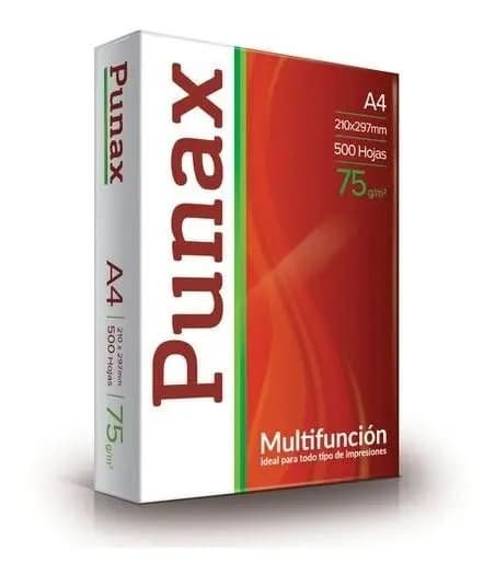 Resma Punax A4 75 Gr Blanco Obra Multifunción Resmas Hojas de Impresora