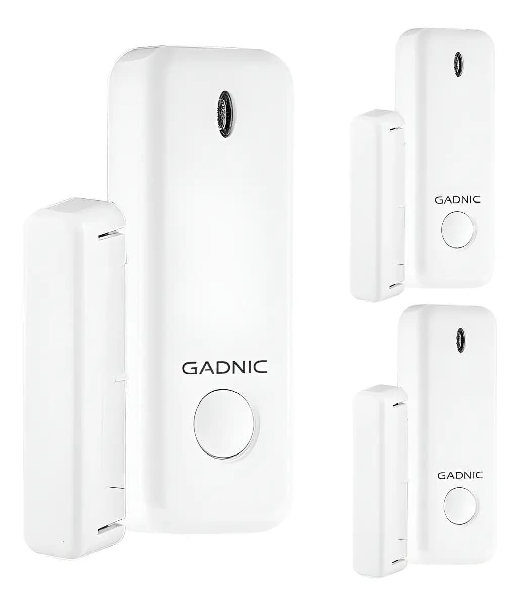 Kit X3 Sensores Inalámbricos Gadnic Ws1000 Puerta Y Ventana Color Blanco