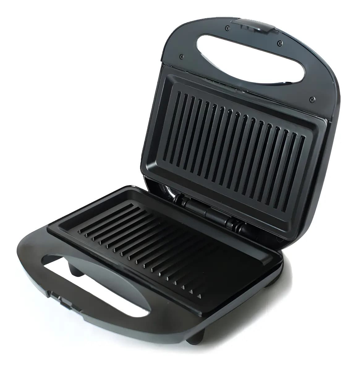 Sandwichera eléctrica Winco W018 color plateado/negro