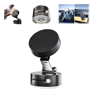 Soporte Celular Magnético ECO Ventosa 360° Imán Negro