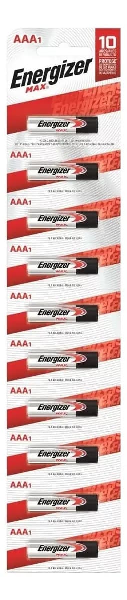 Pila AAA Energizer MAX E92 Alcalina - pack de 10 unidades