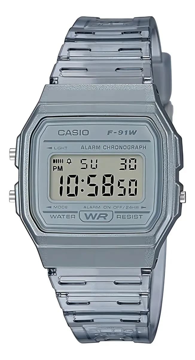 Reloj de pulsera Casio Collection F91WS8 Color Gris