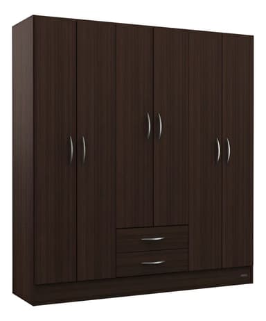 Placard Ropero 6 Puertas Mosconi Pack Color Chocolate