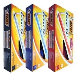 Bolígrafos Biromes Bic Round Stic Lapiceras Colores X36 Azul, Negro Y Rojo