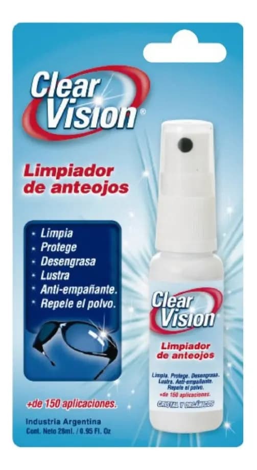 Clear Vision Limpiador de Anteojos Botella 25ml para Lentes Todo Tipo