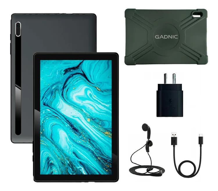 Tablet Gadnic 4GB RAM 64GB Add 10 Pulgadas Expandible MicroSD Cámaras 5MP 2MP