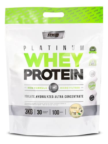 Whey Protein 3 Kg Star Nutrition Proteína De Suero Sabor Vainilla