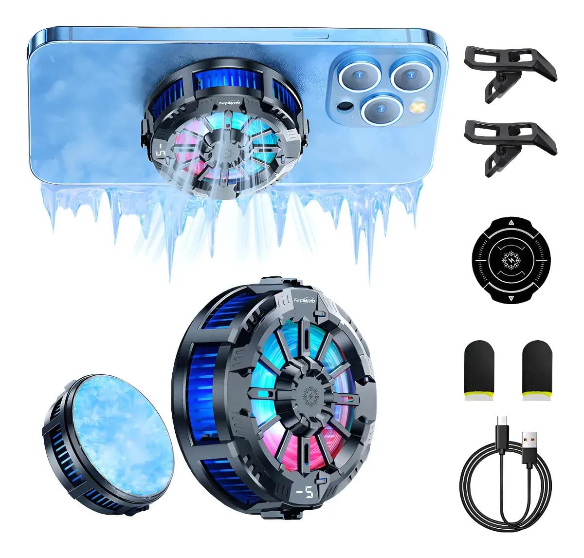 Ventilador De Enfriamiento Gamer Para Teléfono Celular Lightning,cooler,ventilador Celular,ventilador Para Celular
