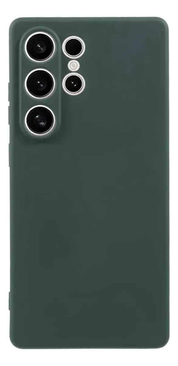 Funda Para Samsung S26 Ultra Verde Oscuro Protector Silicona Suave Con Felpa Gamuza Interior Microfibra Sin Rayones Proteccion Completa De Lente De Camara - Verde Oscuro