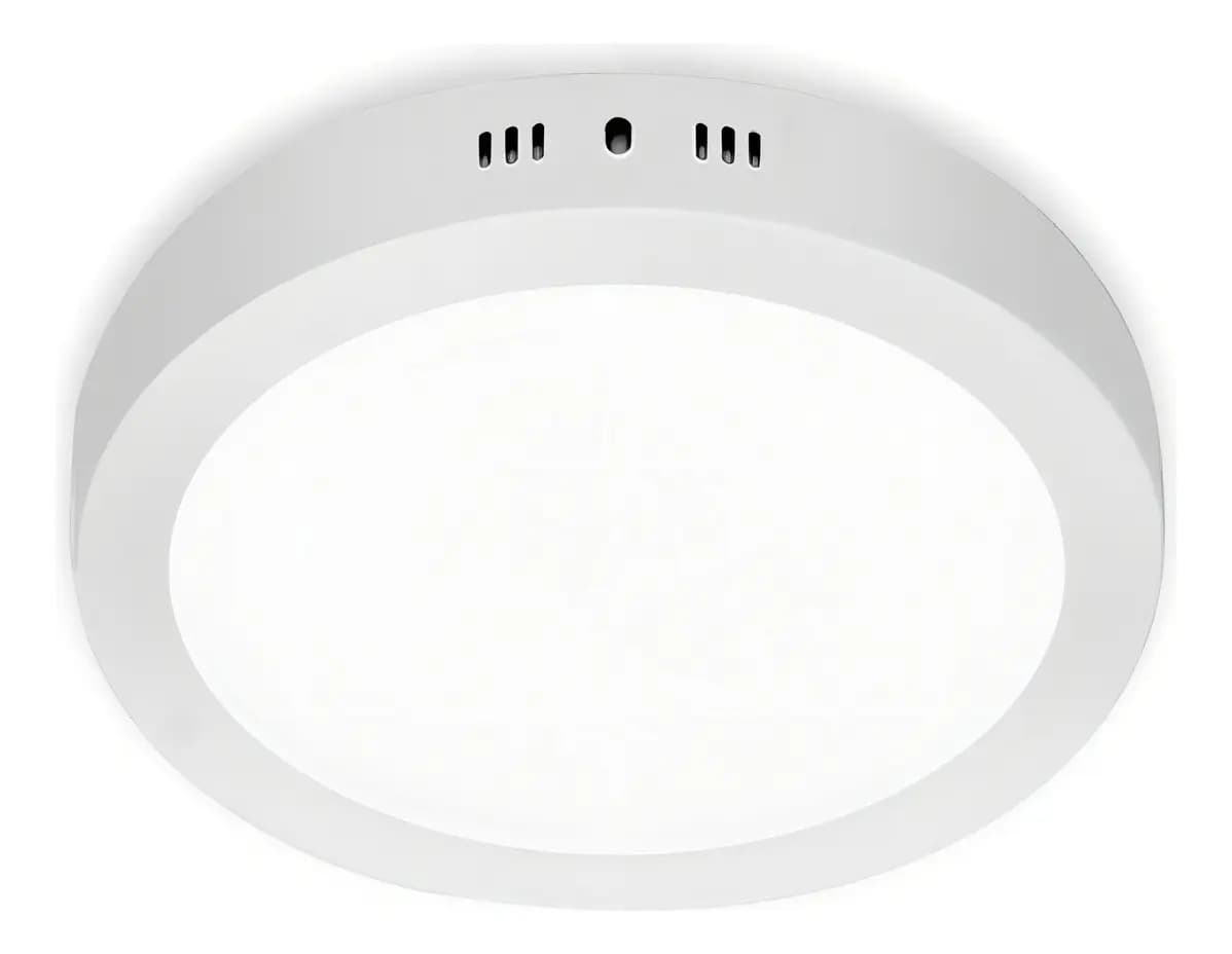 Plafón Panel Con Base/aplicar Led 24w Redondo Cálida Candela