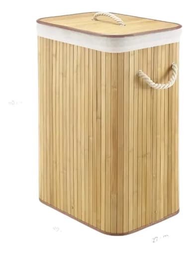 Canasto Cesto Ropa Sucia Bambu Plegable Asas Organizador Bambú Canasto Cesto Ropa Rectangular