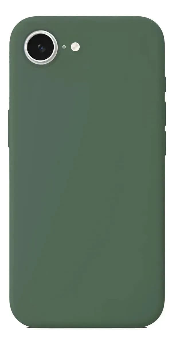 Funda Para iPhone 17e Y iPhone 16e (6.3 Pulgadas) Verde Oscuro Protector Silicona Suave Con Felpa Gamuza Interior Microfibra Sin Rayones Proteccion Completa De Lente De Camara - Verde Oscuro