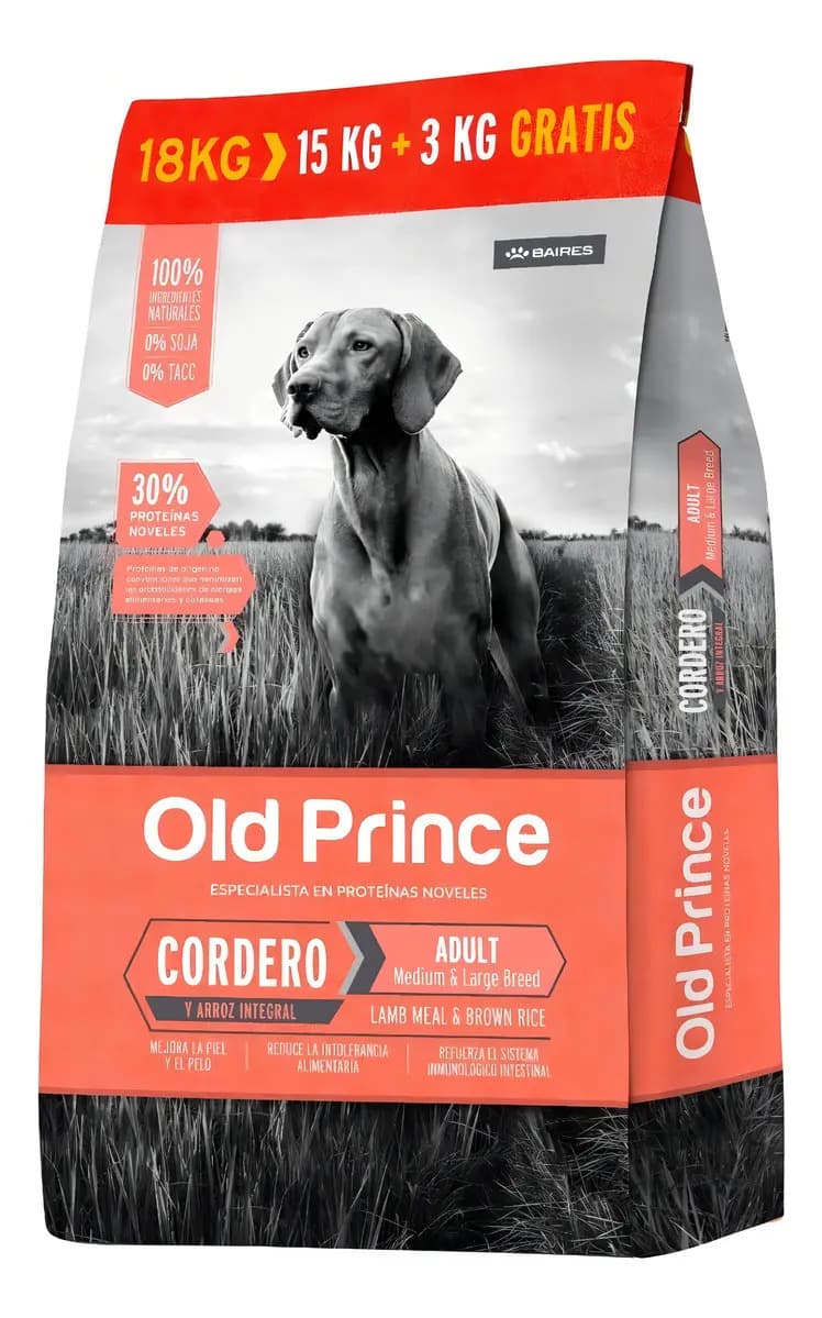 Old Prince Noveles Cordero Y Arroz Adulto X 18 Kg