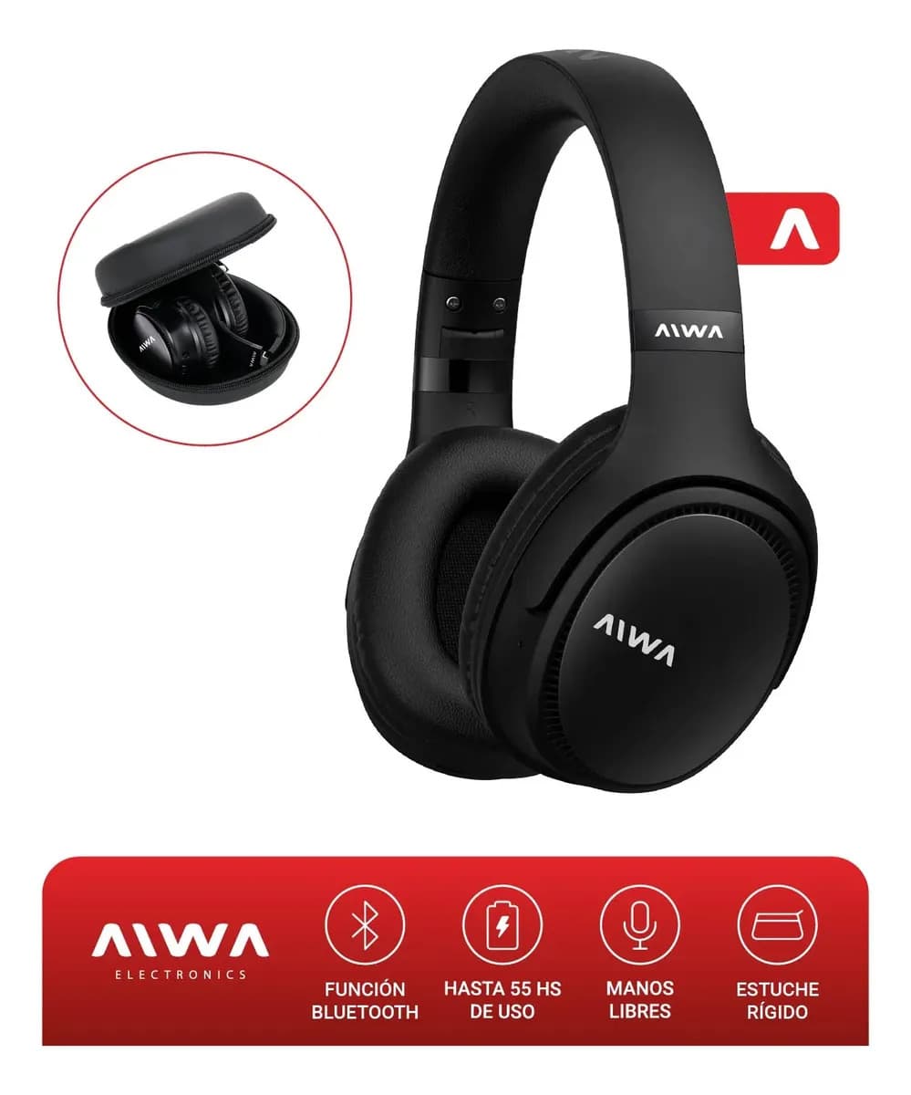 Auriculares Aiwa Bluetooth Inalámbricos Vincha On Ear