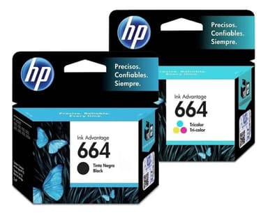 Combo X2 Cartucho Hp 664 Negro+color 2135 3635 4535