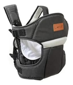 Mochila Porta Bebe Love 4004 2En 1 Hasta 10kg Color Gris