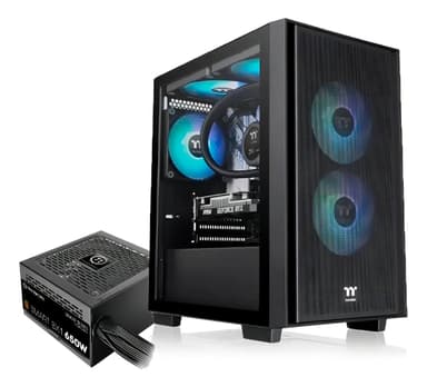 Gabinete Thermaltake Versa H16 Tg Black + Fuente 650w 80+ Br Color Negro