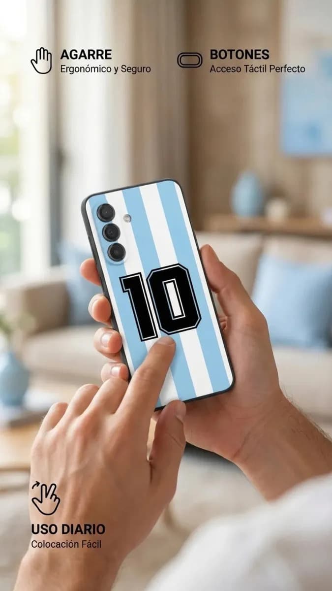 Funda Para Samsung A35 Diseño Argentina Silicona Antigolpes Premium Protección Total Antideslizante Ajuste Perfecto Acceso Preciso Cámara Y Botones Estilo Camiseta N°10 Ideal Regalo