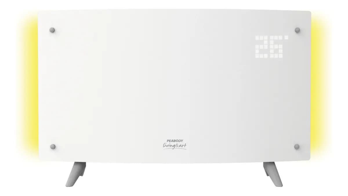 Panel Vitroconvector Curvo Digital Peabody 2000w Led Vqdl20b Color Blanco