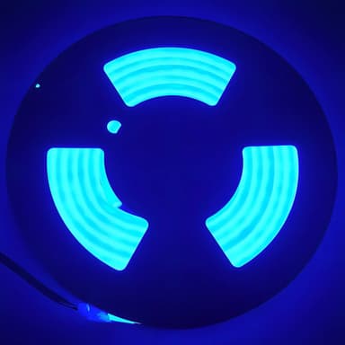 Kit Tira Led Manguera Neon Luz Azul 5 Metros 2835 Mas Adaptador Y Fuente !2v Ip65 Exterior Interior Resiste Al Agua Luminoso Flexible Ecofriendly Ahorra Energia