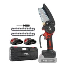 Mini Motosierra Electrica Bateria Recargable Spica Tools Modm-00 Inalambrica Color Negro/rojo 50 Hz X 60 Hz