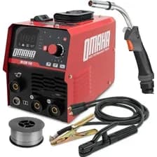 Soldadora Inverter Electrica Mig Mma 140a Display Omaha Color Rojo