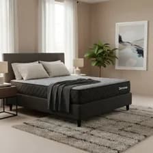 Sommier 2 Plazas Extra Firme Espuma Indeformable 110kg Lado Gris