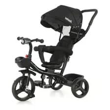 Triciclo 360° Joy 3 Con Luz Y Barra De Empuje Negro Bebesit Negro