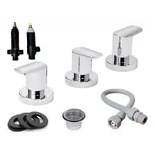 Griferia Bidet Cierre Cerámico Hydros - 404211 - Canilla Viva Nova Baño Cromo Gris