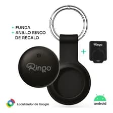 Ringo Tag Localizador Rastreador Google Find Hub De Objetos, Mascotas, Llaves Para Android + Funda Negro