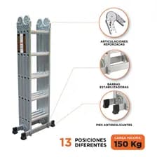 Escalera Articulada Black + Decker 20 Escalones 4x5 150 Kg Profesional