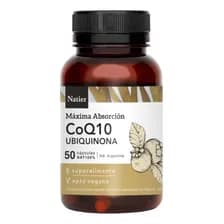 Coenzima Q10 Ubiquinona Maxima Absorcion Cap X 50 Natier Sabor Sin Sabor