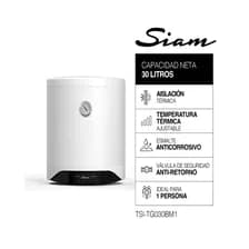 Termotanque Eléctrico Siam Tsi-tg030bm1 30l Blanco