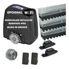 Motor Portón Electrico Corredizo Rapido Atto Turbo Rossi 400kg 4 Metros Frecuencia 50 Hz Tamaño Del Engranaje Z17 Negro