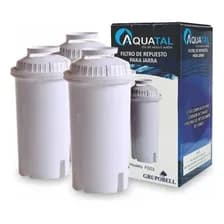 Combo 3 Filtros Para Jarra Purificadora Aquatal Blanco