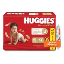 Huggies Natural Care Xg X52 + Huggies Toallitas Humedas X48 Extra Grande (xg) Sin Género